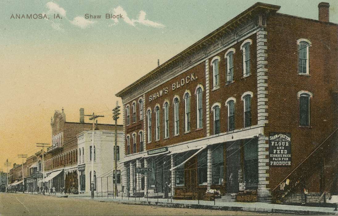main street, Anamosa, IA, Main Streets & Town Squares, Hatcher, Cecilia, Iowa History, Iowa, Businesses and Factories, history of Iowa
