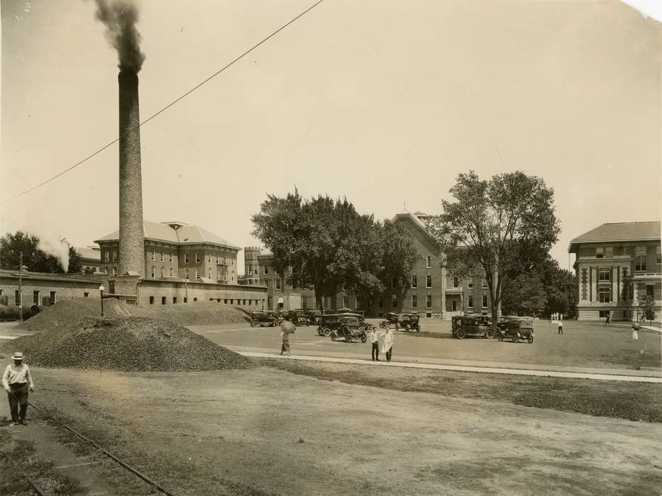 steam, Cedar Falls, IA, UNI Special Collections & University Archives, central hall, old admin, smokestack, Iowa, seerley hall, old gilchrist, iowa state teachers college, university of northern iowa, uni, history of Iowa, Schools and Education, Iowa History
