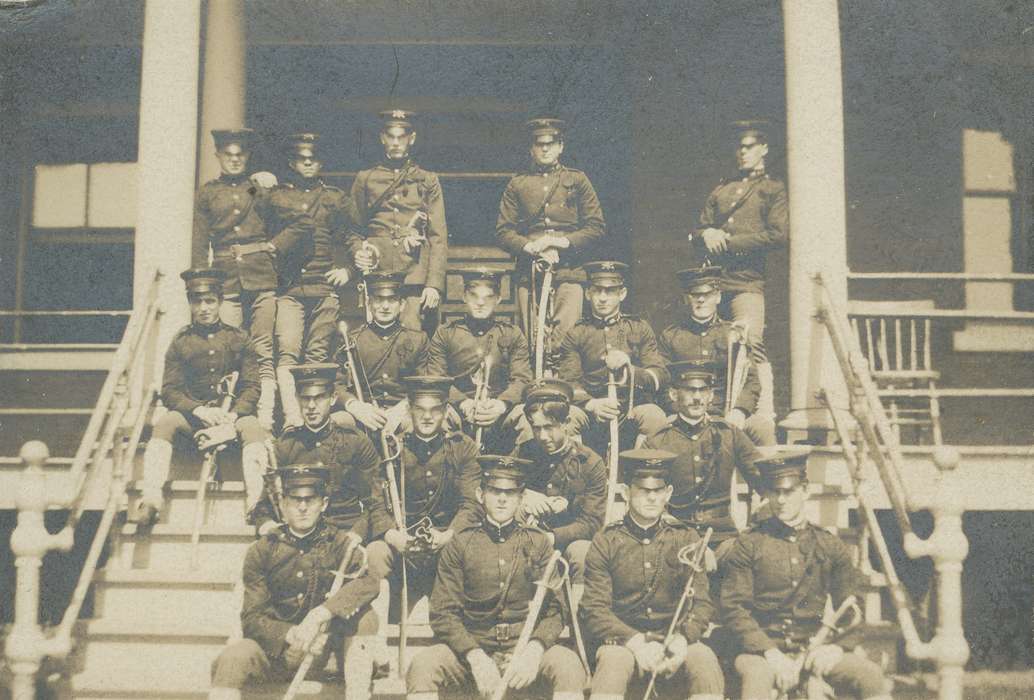 Military and Veterans, Portraits - Group, sword, uniform, Meyer, Mary