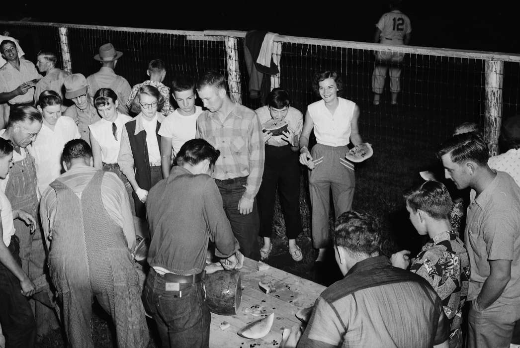 woven wire fence, Iowa, IA, United States, baseball uniform, Food and Meals, Photos, historic, Coon Rapids, Fairs and Festivals, history, ia, smile, Coon Rapids Enterprise, children, Children, watermelon