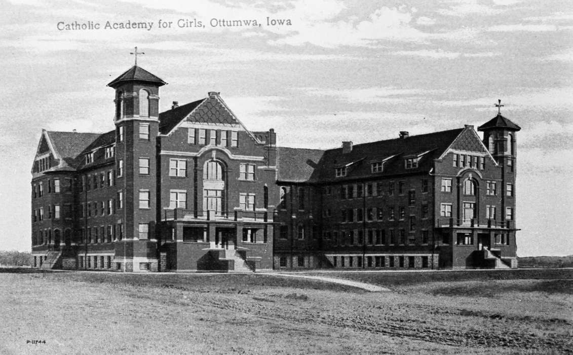 school, Cities and Towns, Lemberger, LeAnn, Iowa History, Schools and Education, building, Ottumwa, IA, history of Iowa, catholic, Iowa, Religious Structures