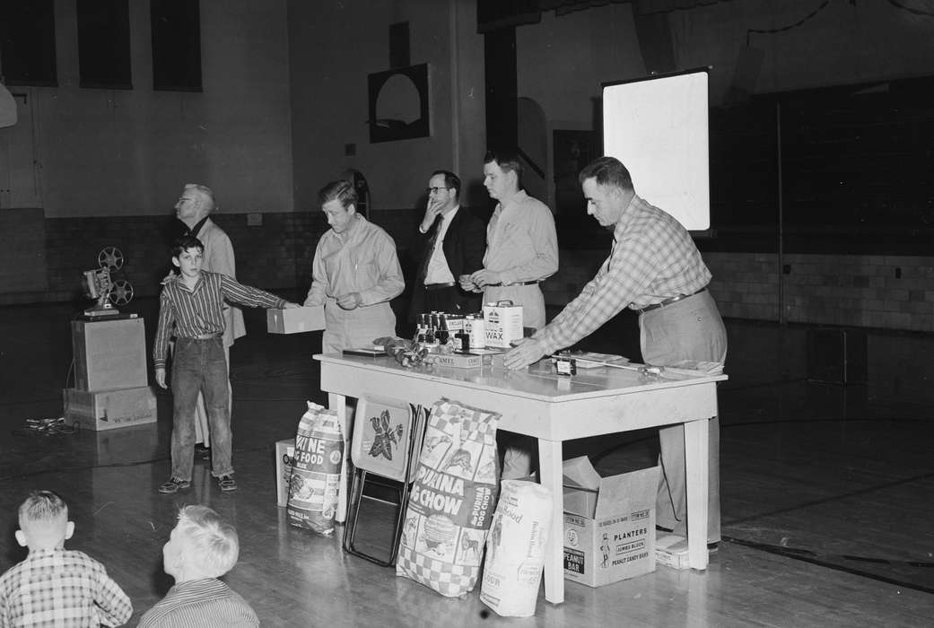 Schools and Education, Sports, United States, history, ia, Entertainment, Photos, Children, raffle drawing, Coon Rapids Enterprise, historic, Iowa, IA, gymnasium, film projector, Coon Rapids, boys