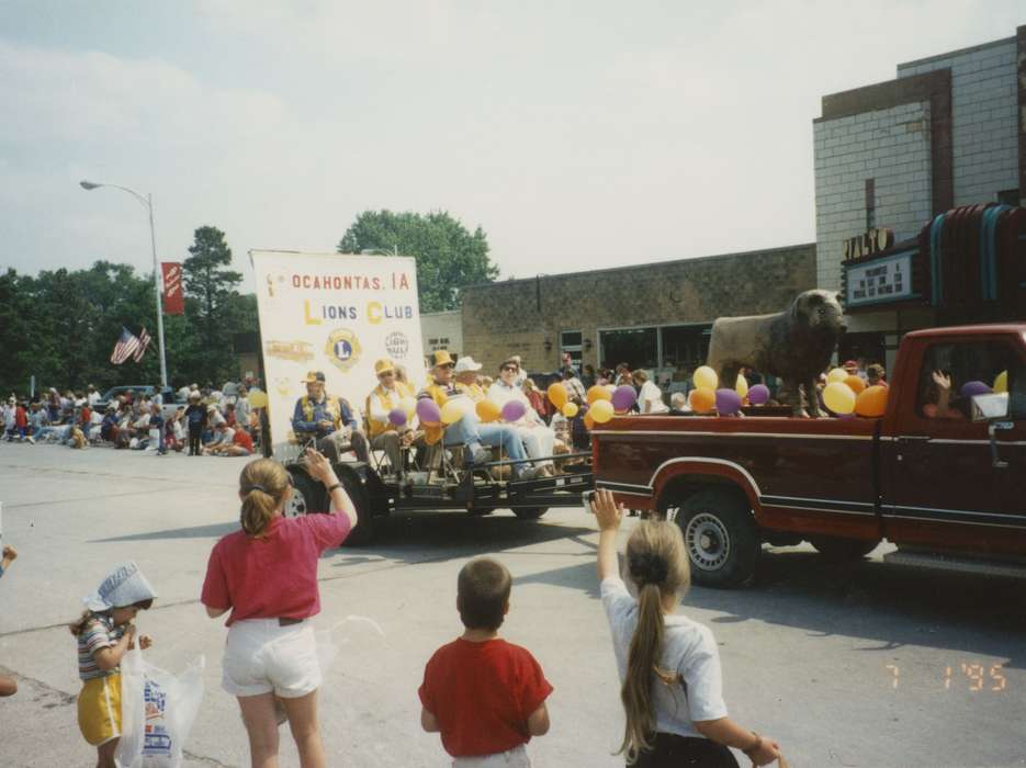 parade, Iowa, lions club, Main Streets & Town Squares, Larsen, Carol, Iowa History, history of Iowa, Fairs and Festivals, 4th of july, balloon, Pocahontas, IA, Cities and Towns