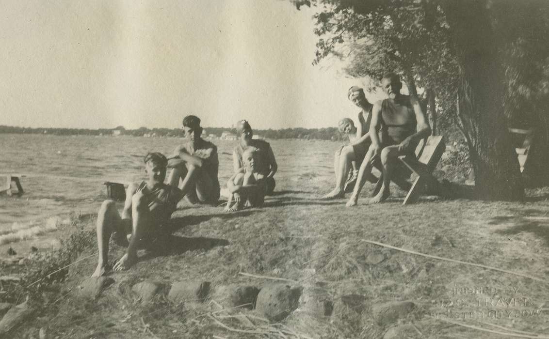 lake, Leisure, Iowa, Portraits - Group, McMurray, Doug, Iowa History, history of Iowa, swimming, Clear Lake, IA
