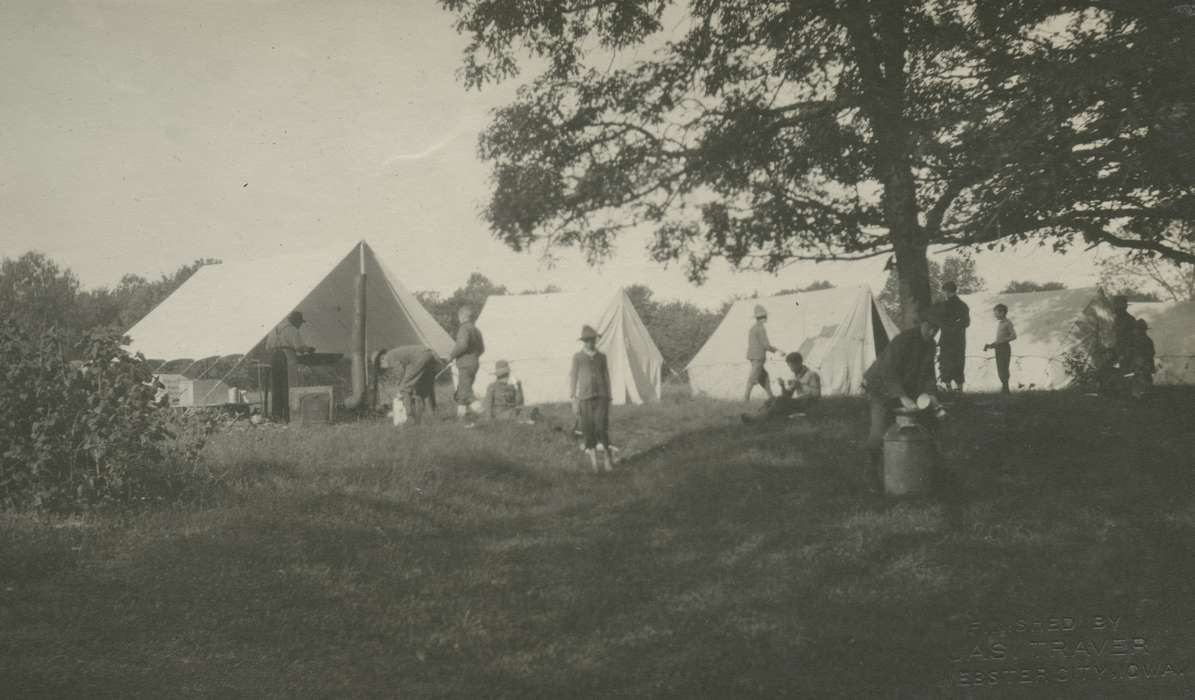 Outdoor Recreation, camping, camp, tents, history of Iowa, McMurray, Doug, Woodward, IA, Iowa History, Iowa, boy scouts