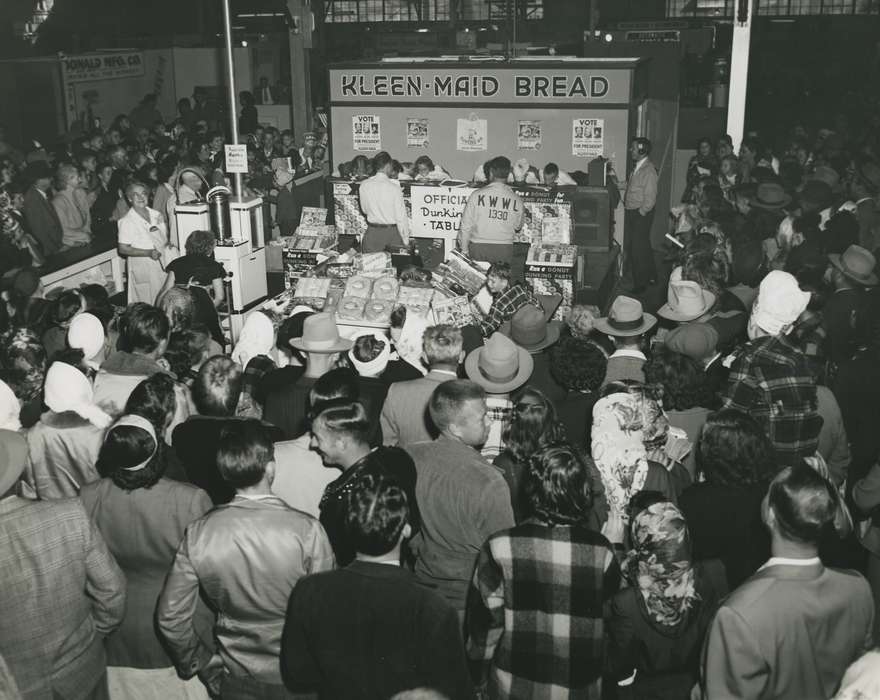 Children, stereotype of native american, Photos, signage, crowd, historic, Food and Meals, headphones, United States, Grout Museum of History and Science, Iowa, Black Hawk, Fairs and Festivals, ia, cattle congress, history, bread, Waterloo, IA, display, national cattle congress