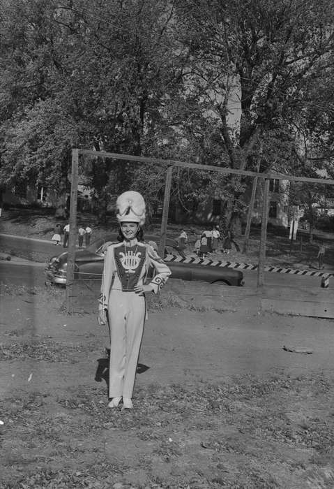 ia, Iowa, history, Portraits - Individual, IA, baton, Coon Rapids, Photos, Coon Rapids Enterprise, historic, United States, band uniform