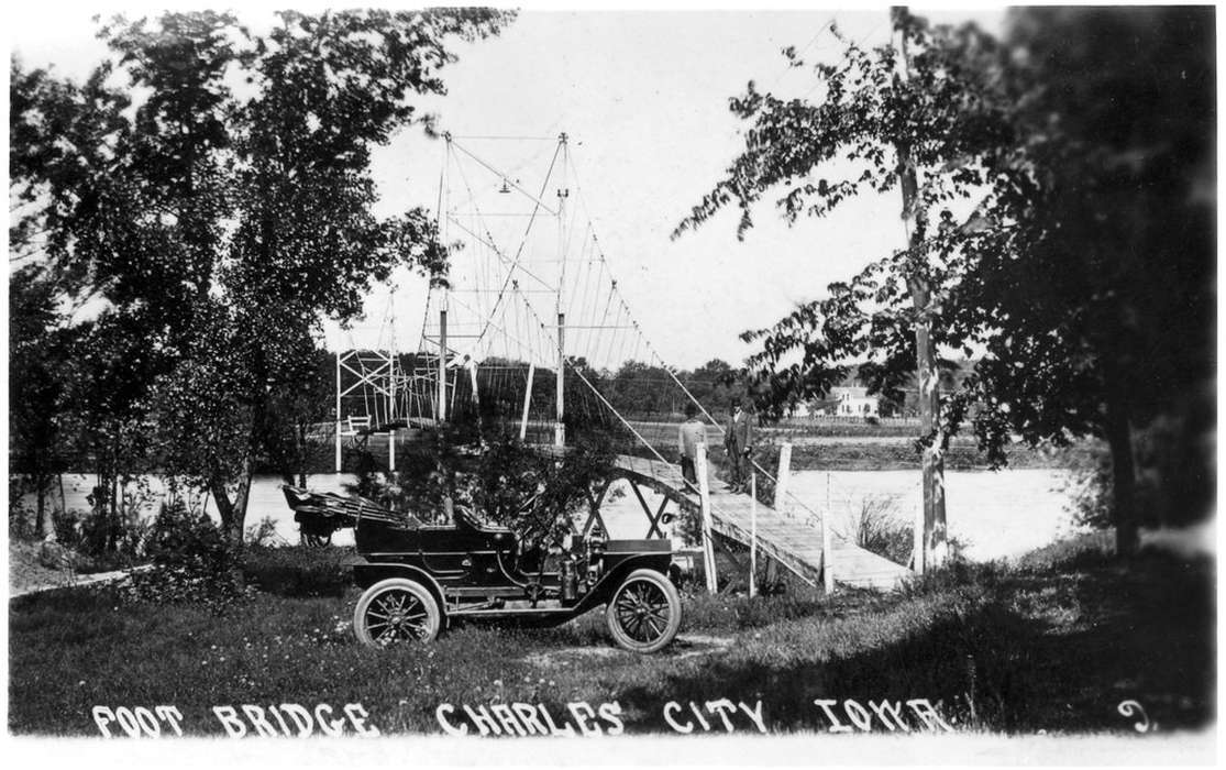 cedar river, Lakes, Rivers, and Streams, United States, Rahmiller, Ryan, history, ia, Photos, suspension bridge, river, historic, Iowa, IA, Charles City, Floyd