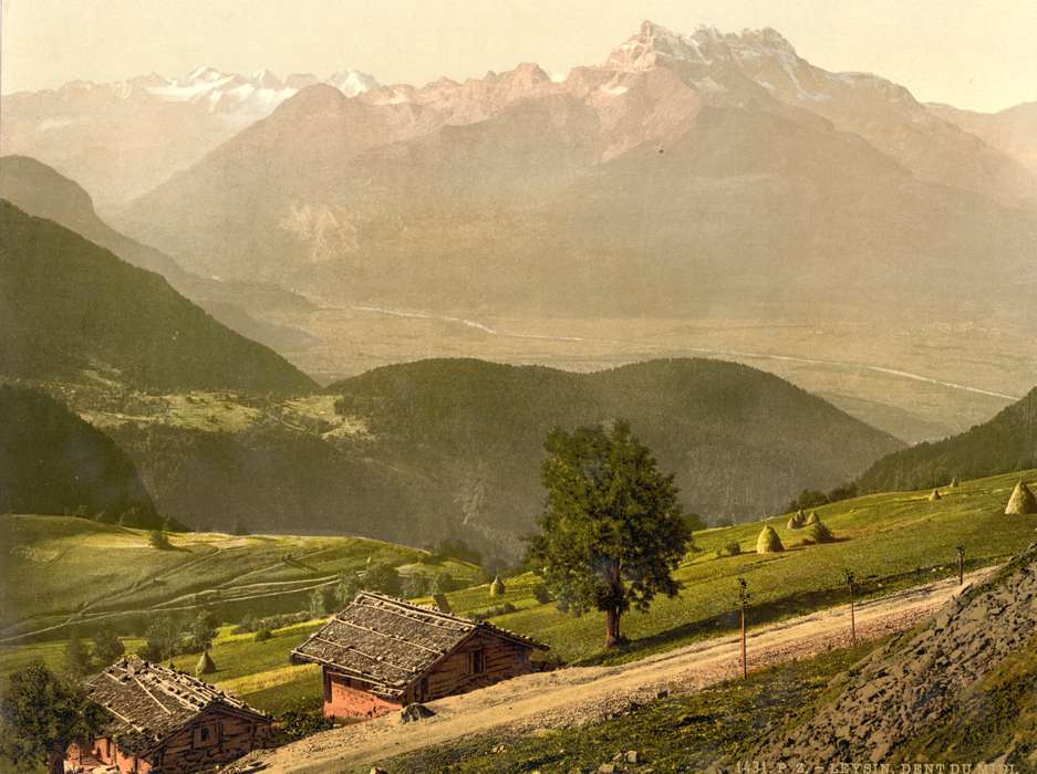 mountain, dents du midi, Library of Congress, Landscapes, Cities and Towns
