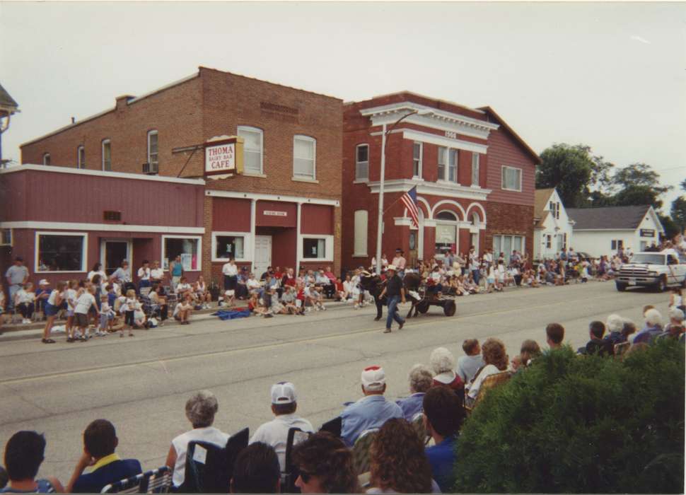 Cities and Towns, Fairs and Festivals, Laurie, Thompson, Clayton County, IA, Iowa History, parade, Iowa, history of Iowa, Main Streets & Town Squares