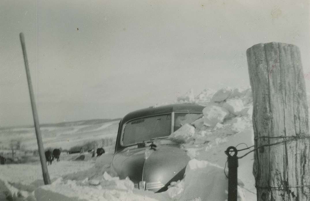car, Motorized Vehicles, Tjaden, Carol, snow, Iowa History, Winter, Iowa, Cresco, IA, history of Iowa
