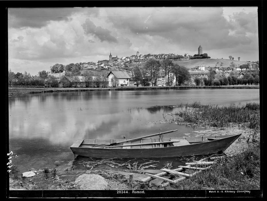 Lakes, Rivers, and Streams, boat, Cities and Towns, lake, Swiss National Library