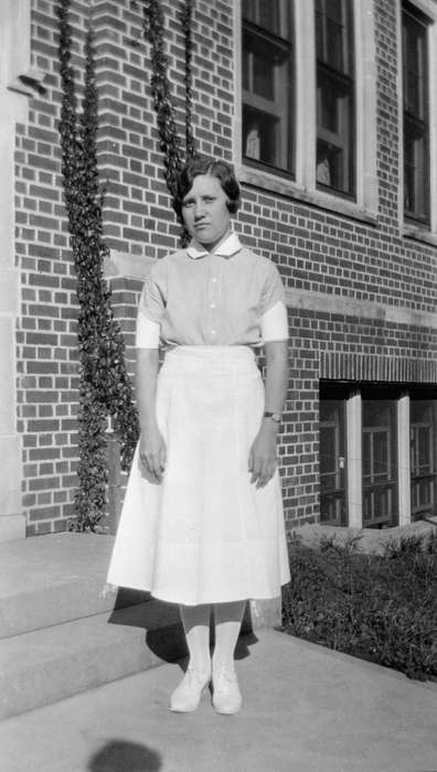 nurse, history of Iowa, Iowa, Iowa History, girl, Portraits - Individual, Shaw, Marilyn, dress, Iowa City, IA