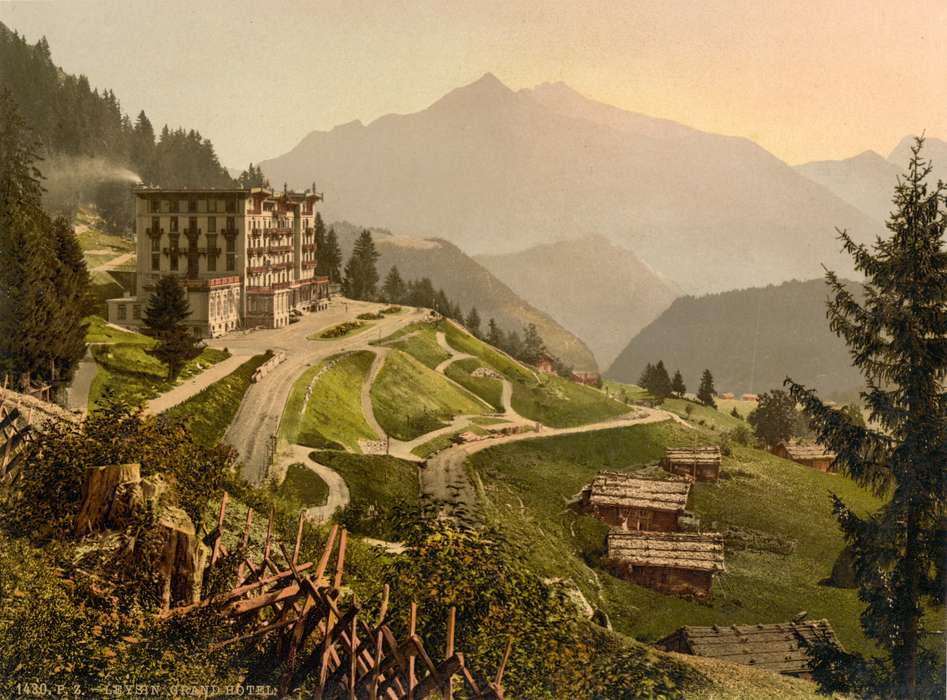 mountain, Library of Congress, Cities and Towns, grand hotel, pic chaussy