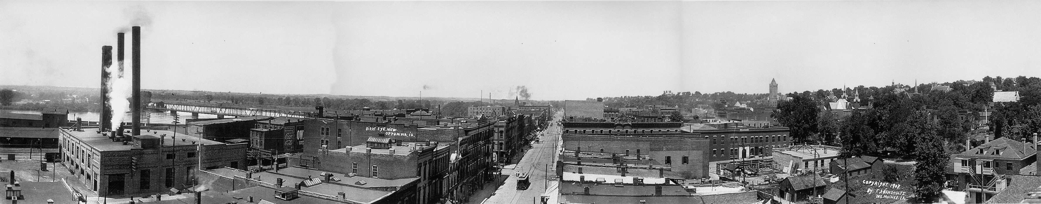 chimney, Businesses and Factories, mainstreet, history of Iowa, Iowa History, Cities and Towns, factory, Ottumwa, IA, Main Streets & Town Squares, Iowa, Lemberger, LeAnn