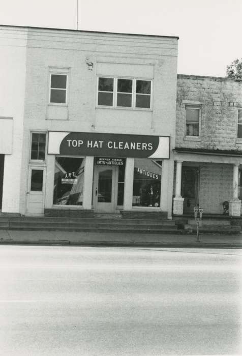 top hat, main street, Businesses and Factories, hats, history of Iowa, storefront, Iowa History, Waverly Public Library, Main Streets & Town Squares, Iowa