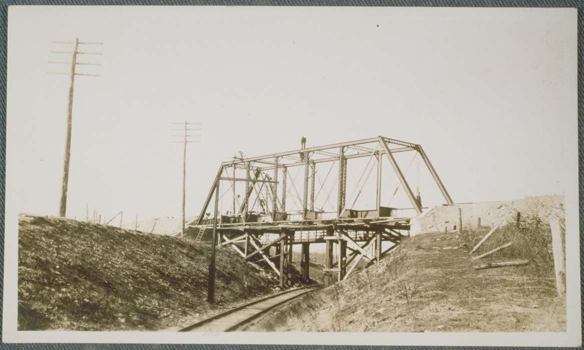 bridge, track, Coventry, CT, history of Iowa, Archives & Special Collections, University of Connecticut Library, Iowa, Iowa History