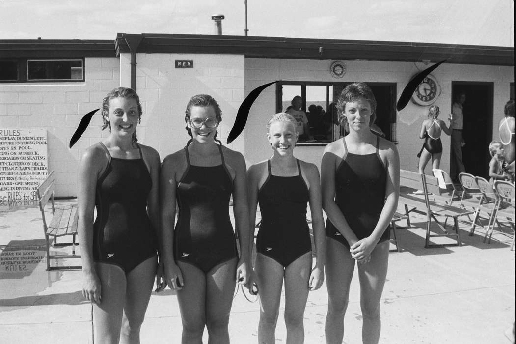 bathing suit, Coon Rapids, Coon Rapids Enterprise, Iowa, Portraits - Group, Photos, swim meet, Sports, historic, swimmer, United States, ia, history, swimsuit, IA