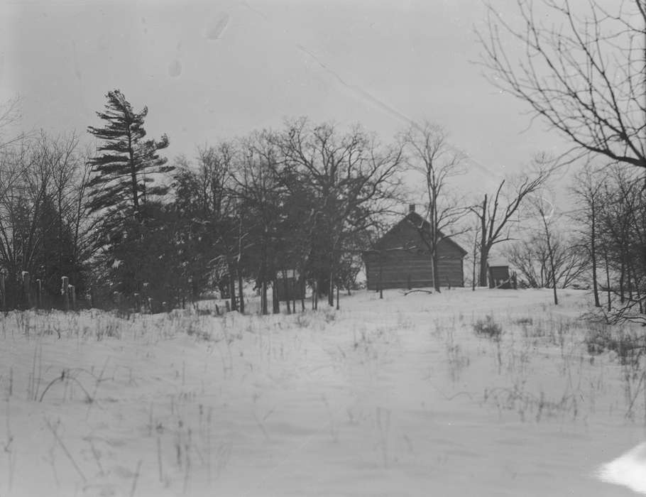 Winter, Lemberger, LeAnn, Iowa History, snow, log cabin, Iowa, Ottumwa, IA, history of Iowa, church, Religious Structures