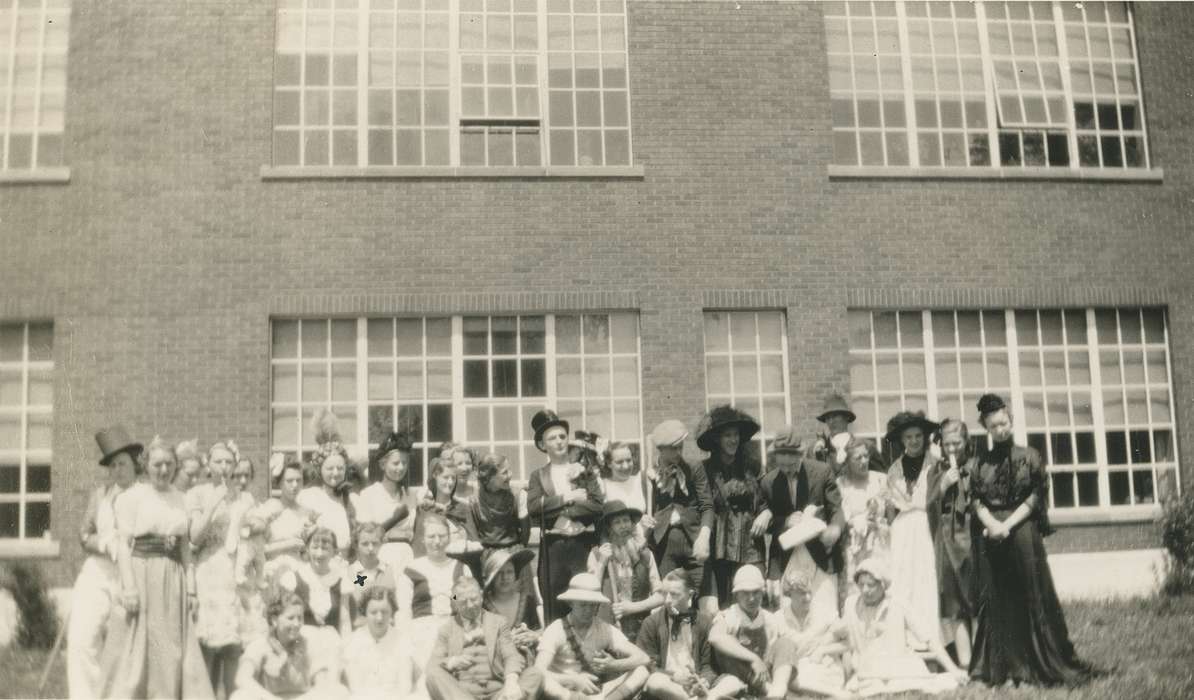 Children, Portraits - Group, large group picture, costume, Schools and Education, teenagers, high school, Iowa History, Waverly Public Library, Iowa, history of Iowa, Waverly, IA