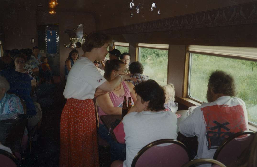 train, family, Waverly Public Library, Iowa, dining, Food and Meals, history of Iowa, Leisure, Iowa History