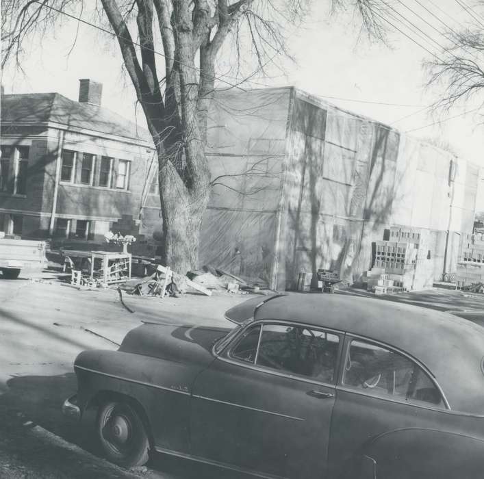 Photos, construction, history, Iowa, car, correct date needed, Waverly, Cities and Towns, Bremer, Waverly Public Library, United States, unknown context, ia, IA, historic, house