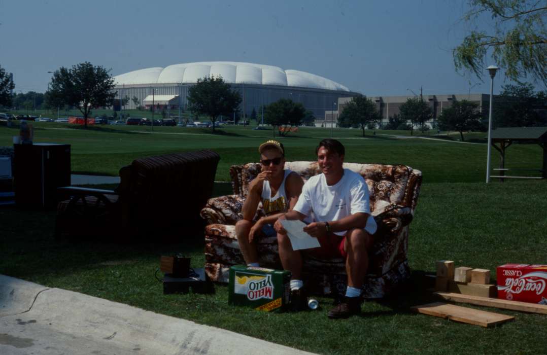 couch, soda, Leisure, Iowa History, Schools and Education, pop, UNI Special Collections & University Archives, Portraits - Group, Iowa, Cedar Falls, IA, uni, history of Iowa, uni dome, university of northern iowa