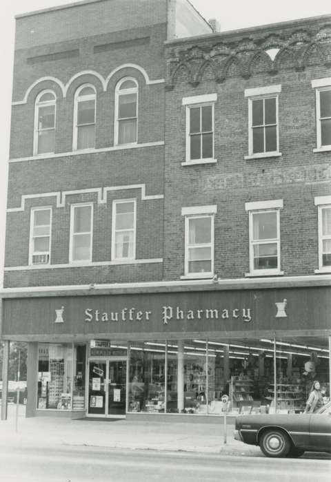 pharmacy, Iowa, Waverly Public Library, Main Streets & Town Squares, Iowa History, history of Iowa, main street, Businesses and Factories