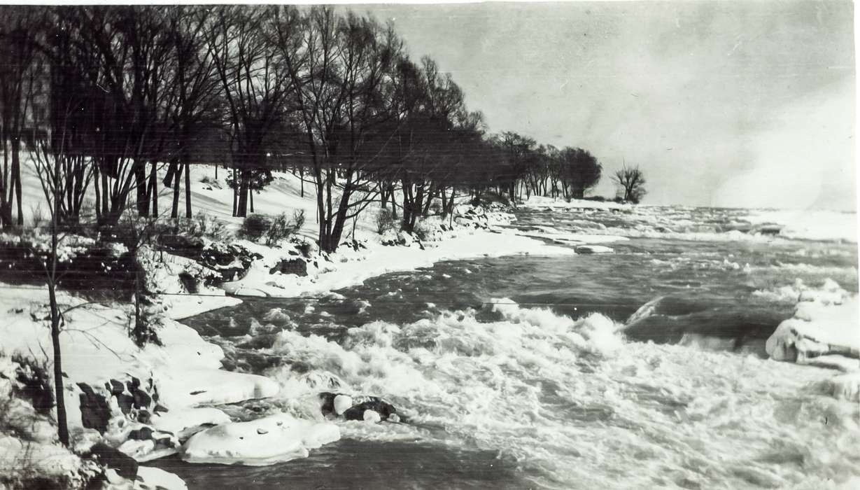 Landscapes, Anamosa Library & Learning Center, snow, river, Iowa History, Winter, Lakes, Rivers, and Streams, Iowa, history of Iowa, Anamosa, IA