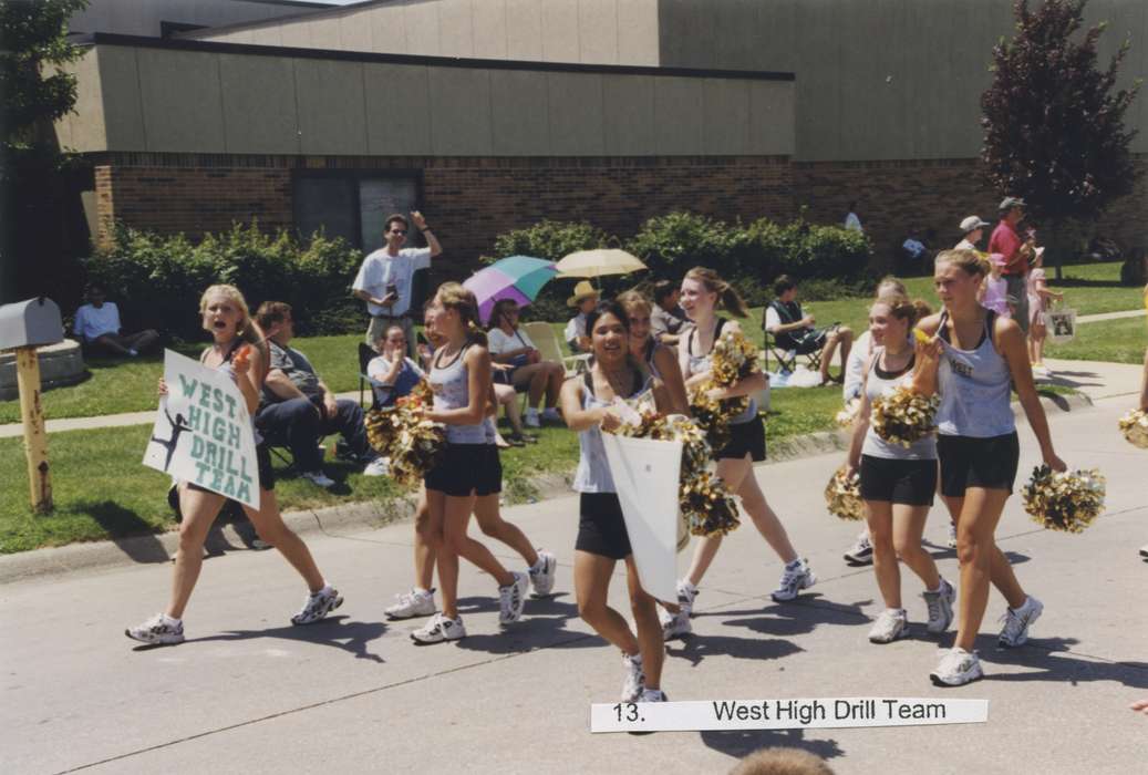 cheerleaders, parade, fourth of july, Children, Johnson County Historical Society, Fairs and Festivals, Holidays, Sports