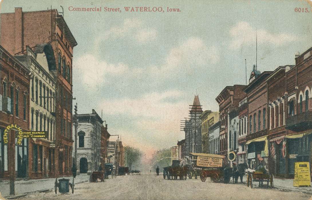street, ia, IA, history, postcard, historic, Waterloo, Cities and Towns, Olsson, Ann and Jons, Iowa, Black Hawk, United States, Photos