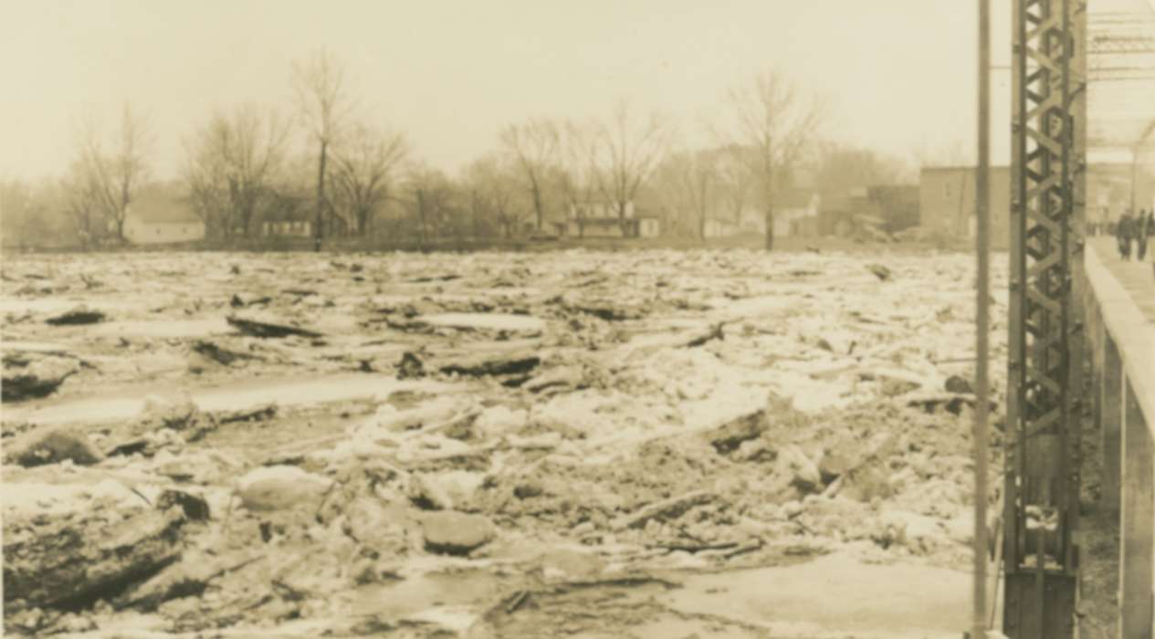 Floods, Iowa History, Winter, Iowa, Lakes, Rivers, and Streams, weather, Eddyville, IA, Anderson, Lydia, history of Iowa