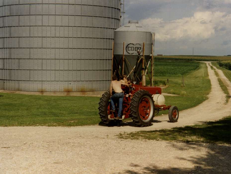 Farms, Farming Equipment, tractor, Iowa History, silo, Vierkandt, Stephanie, Buckeye, IA, Iowa, history of Iowa, Motorized Vehicles