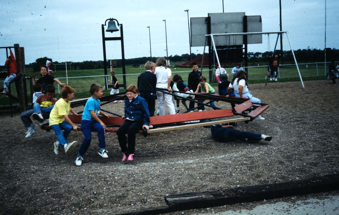 ia, Outdoor Recreation, Iowa, fall, Children, Coon Rapids Enterprise, United States, merry-go-round, second grade missouri trip, history, Photos, swingset, Portraits - Group, playground equipment, missouri trip, historic, MO, school trip