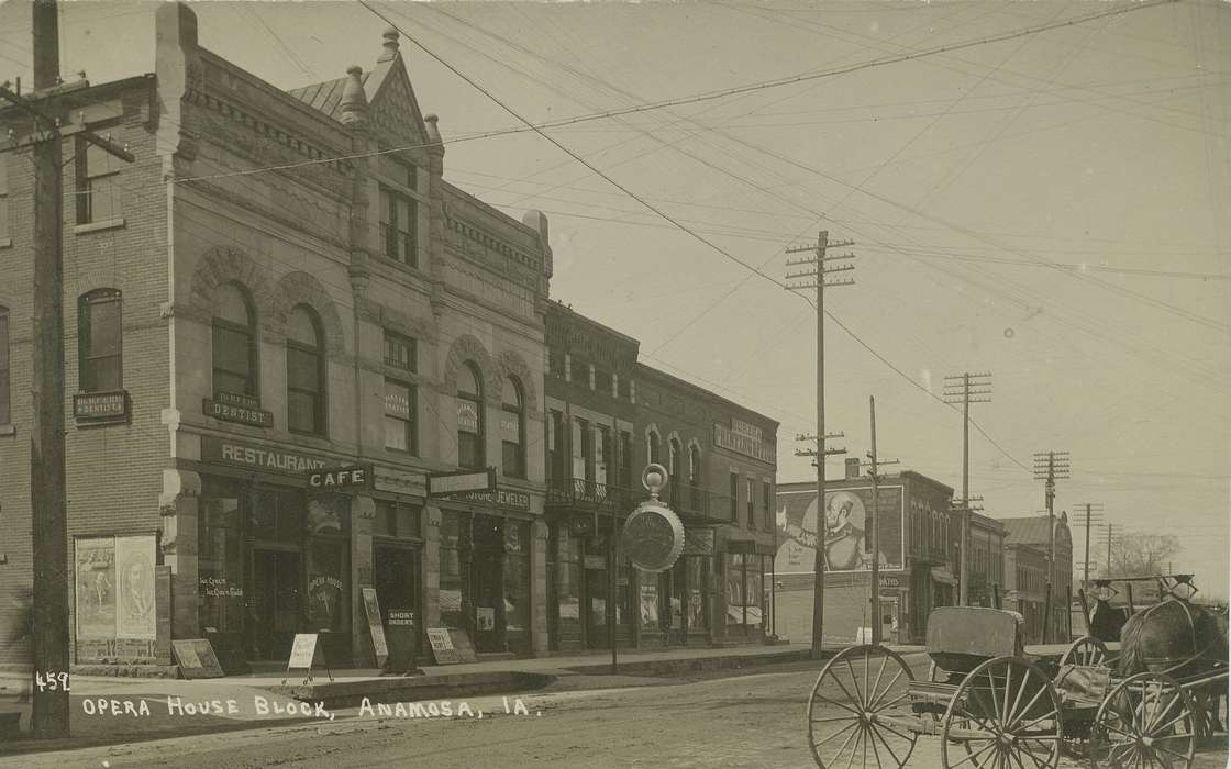 Main Streets & Town Squares, main street, Hatcher, Cecilia, Iowa History, history of Iowa, Anamosa, IA, Iowa