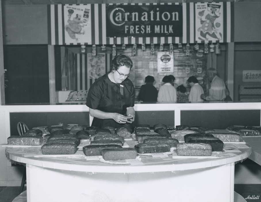cattle congress, Waterloo, carnation milk, Iowa, history, woman, Black Hawk, IA, Photos, bread, glasses, national cattle congress, ia, United States, Food and Meals, Grout Museum of History and Science, blouse, historic, Fairs and Festivals
