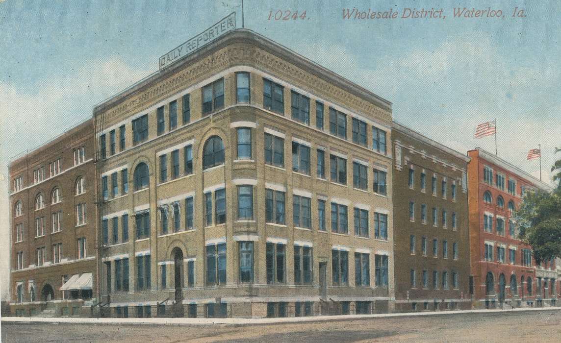 street, ia, IA, history, postcard, historic, Waterloo, Cities and Towns, Olsson, Ann and Jons, Iowa, Black Hawk, United States, Photos
