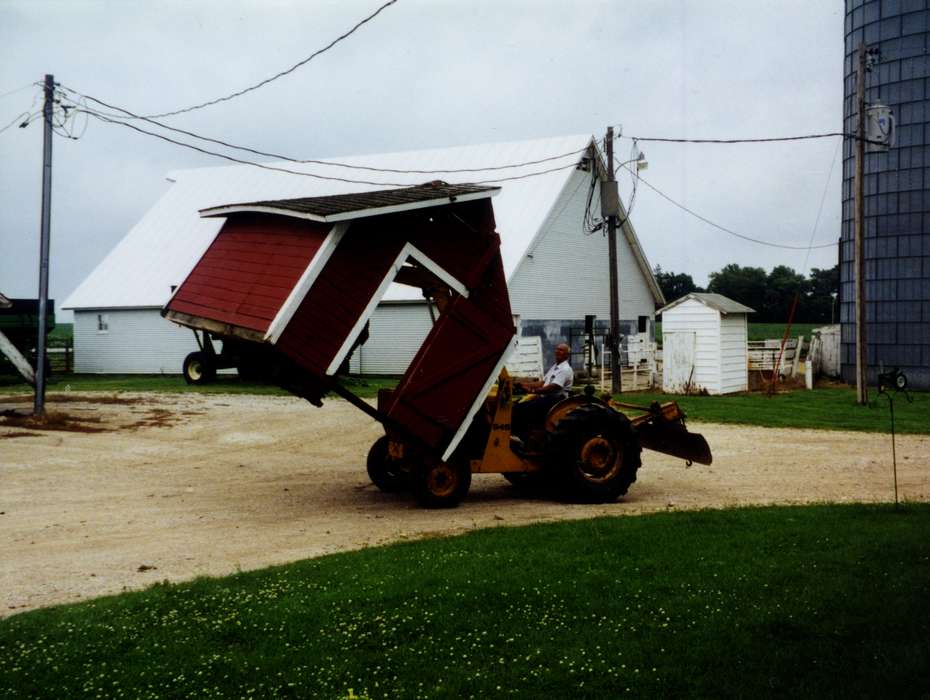 Iowa, Vierkandt, Stephanie, Farming Equipment, shed, tractor, Iowa History, history of Iowa, Farms, Labor and Occupations, Buckeye, IA
