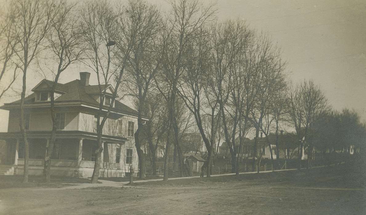 dirt road, Main Streets & Town Squares, fire hydrant, tree, Homes, Cities and Towns, Coon Rapids Enterprise