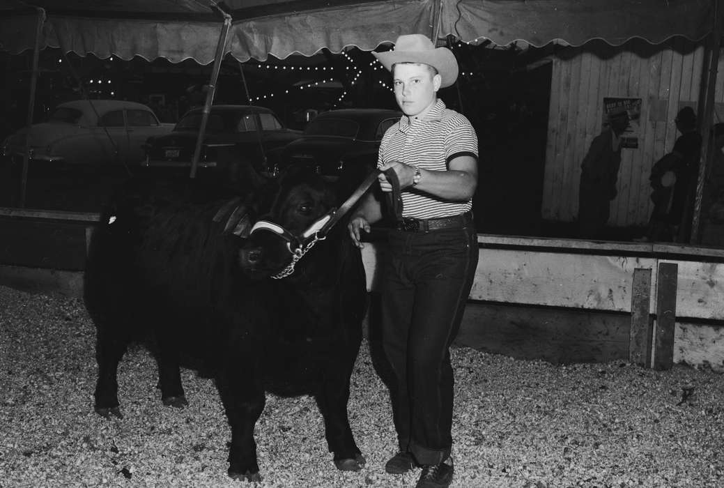 bull, carnival ride, IA, historic, Motorized Vehicles, Coon Rapids, Fairs and Festivals, Animals, cars, tent, Portraits - Individual, Iowa, United States, Photos, boy, history, ia, Coon Rapids Enterprise, Children, cowboy hat