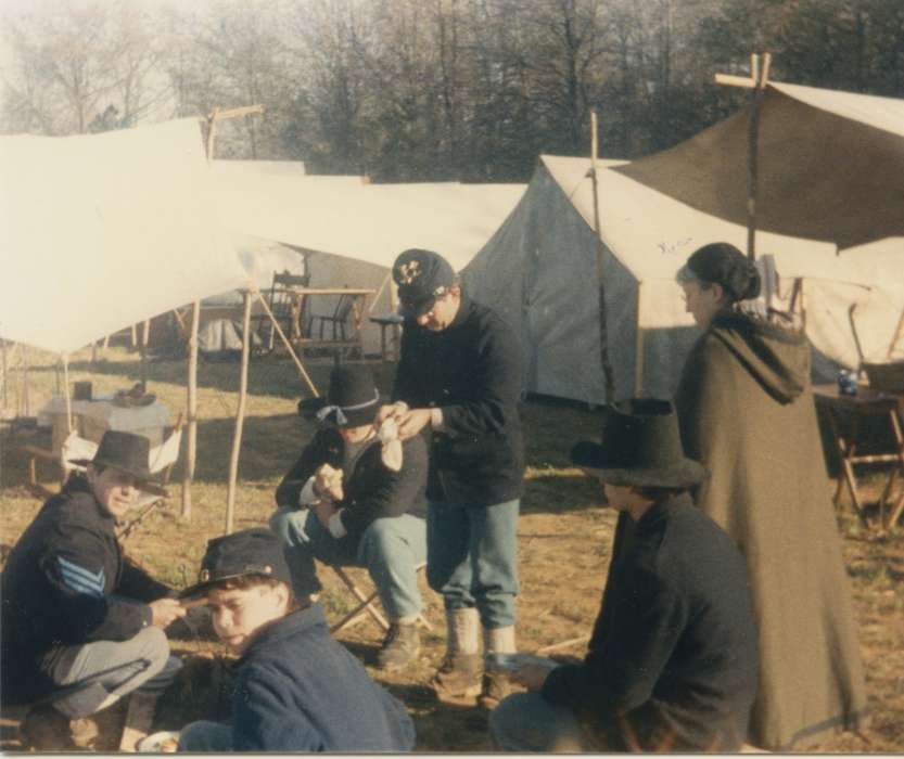camping, Fairs and Festivals, Olsson, Ann and Jons, Shiloh, TN, Outdoor Recreation, Iowa History, reenactment, civil war, Iowa, Leisure, tents, history of Iowa, Entertainment