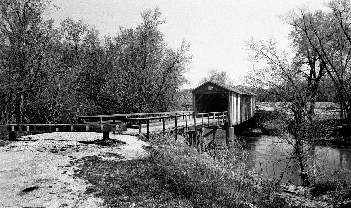 covered bridge, Lakes, Rivers, and Streams, river, Landscapes, Iowa, Iowa History, Lemberger, LeAnn, Delta, IA, bridge, gravel, history of Iowa