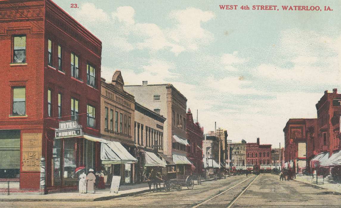 street, ia, IA, Olsson, Ann, history, postcard, historic, Waterloo, Cities and Towns, Iowa, Black Hawk, United States, Photos