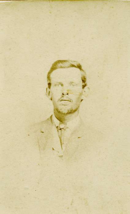 Davenport, IA, mustache, carte de visite, Portraits - Individual, man, Olsson, Ann and Jons, Iowa, beard, Iowa History, history of Iowa
