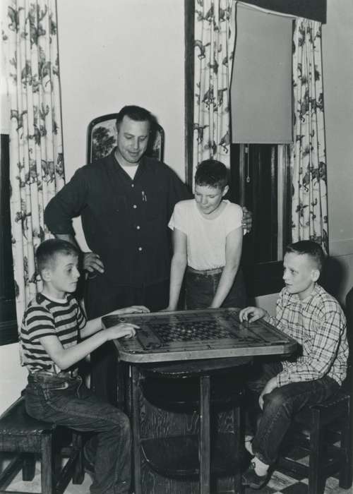 Waverly Public Library, game, orphan, boy, history of Iowa, checkers, Homes, Children, Iowa, Leisure, orphanage, Iowa History, Waverly, IA, Schools and Education