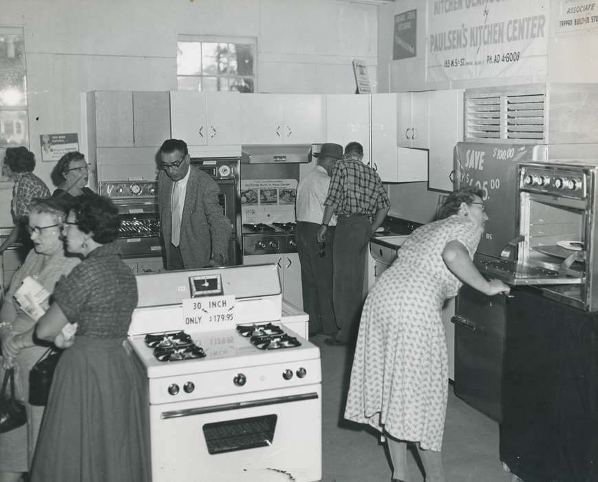 historic, dress, history, Iowa, cupboard, Fairs and Festivals, Grout Museum of History and Science, women, Black Hawk, oven, Photos, Businesses and Factories, Waterloo, glasses, tie, woman, cupboards, dresses, stove, ia, United States, cattle congress, national cattle congress, IA, Labor and Occupations