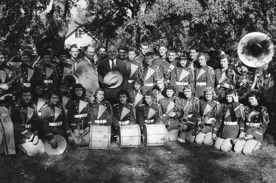 governor, Portraits - Group, large group picture, Iowa, IA, United States, Photos, Schools and Education, marching band, historic, Coon Rapids, history, Entertainment, ia, Coon Rapids Enterprise