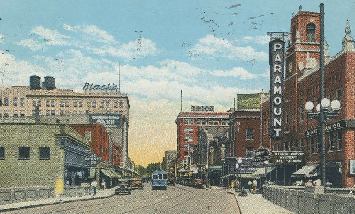 street, ia, IA, history, postcard, historic, Waterloo, Cities and Towns, Olsson, Ann and Jons, Iowa, Black Hawk, United States, Photos