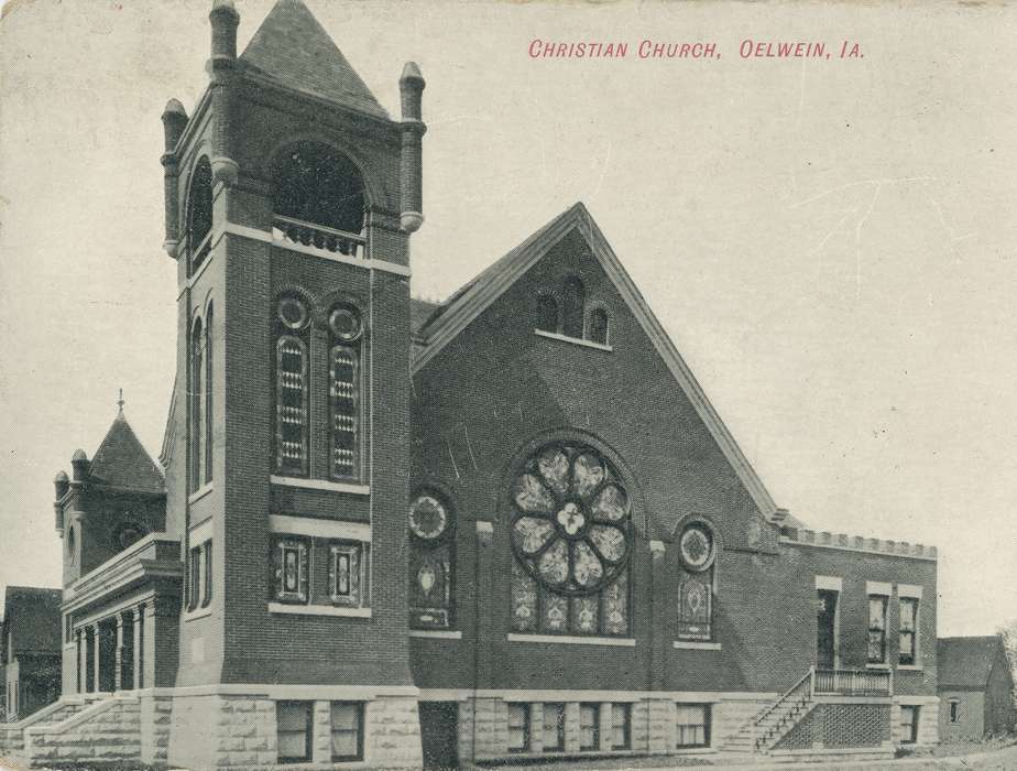 Shaulis, Gary, history of Iowa, Iowa, Iowa History, postcard, church, Religious Structures