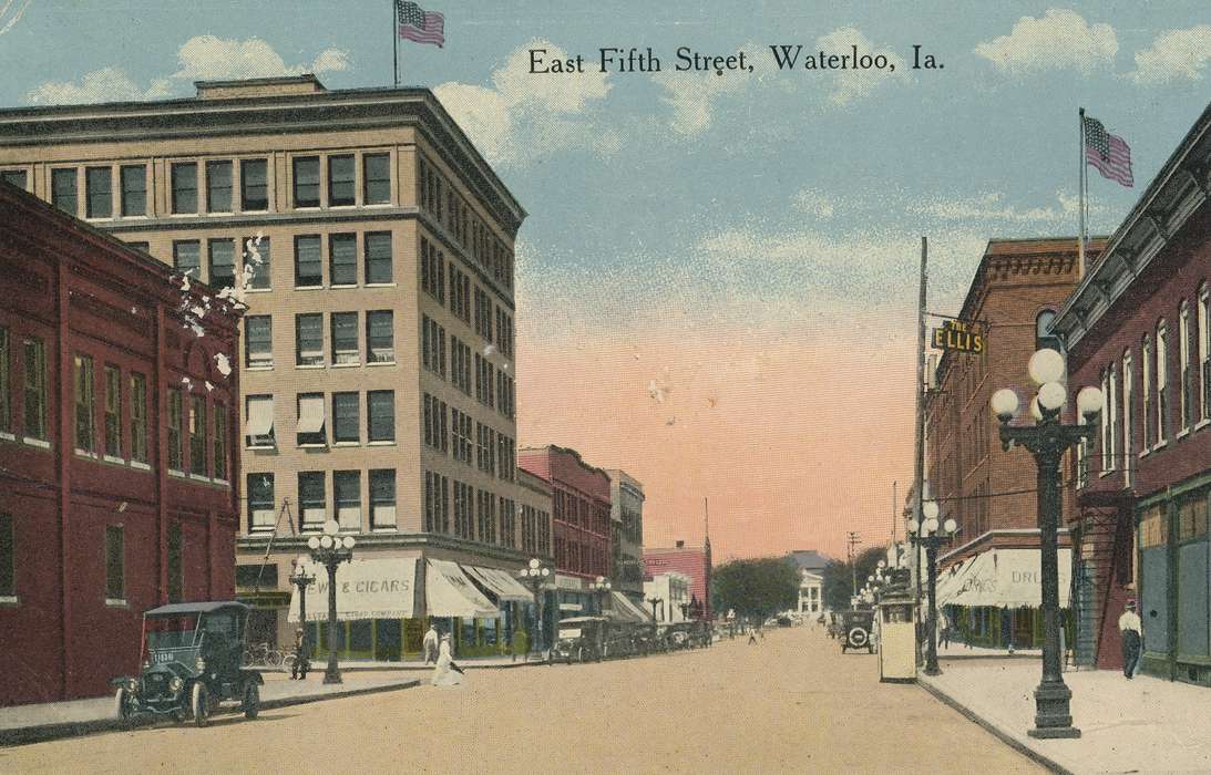 street, France, ia, IA, history, postcard, historic, Cities and Towns, Waterloo, Olsson, Ann and Jons, Iowa, Black Hawk, United States, Photos